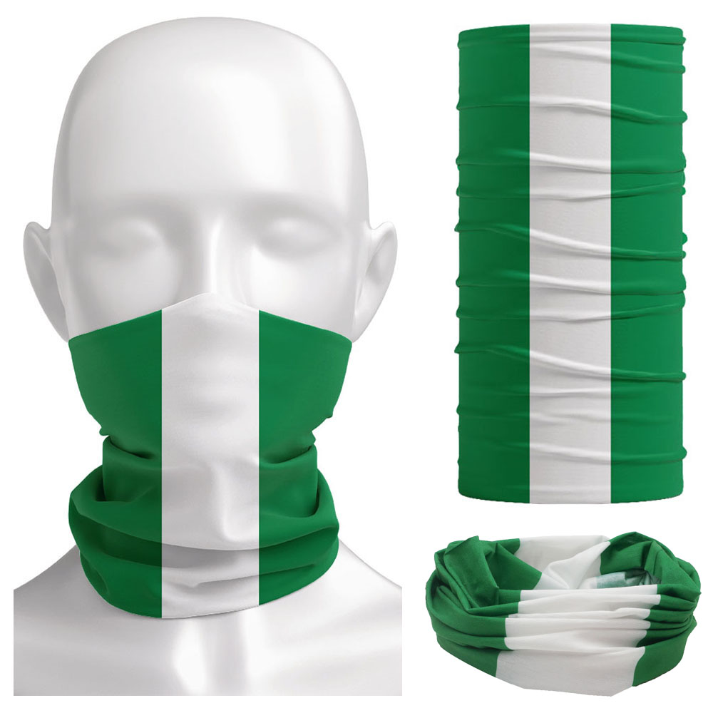 Gear In Cycling - Nigeria Flag Bandanna Women Neck Gaiter