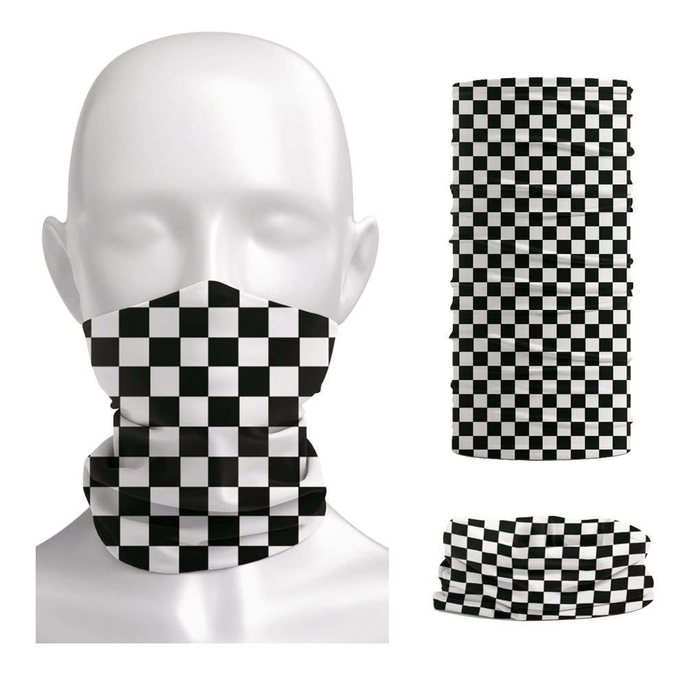 Gear In Cycling - Checkered Ska Printed Headband Neck Warmer