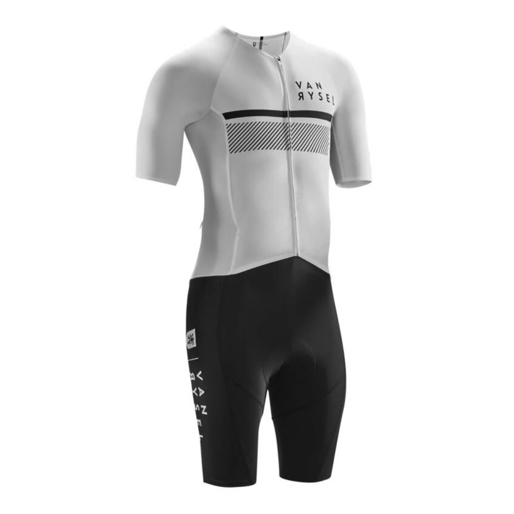 Vanrysel White/black One-piece - Triathlon Cycling Kit ulasan dan harga