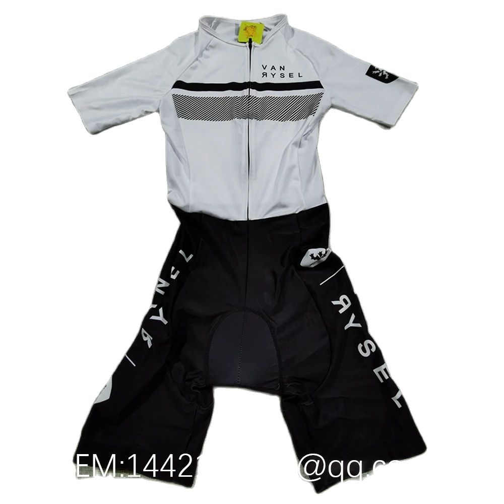 Vanrysel White/black One-piece - Triathlon Cycling Kit ulasan dan harga