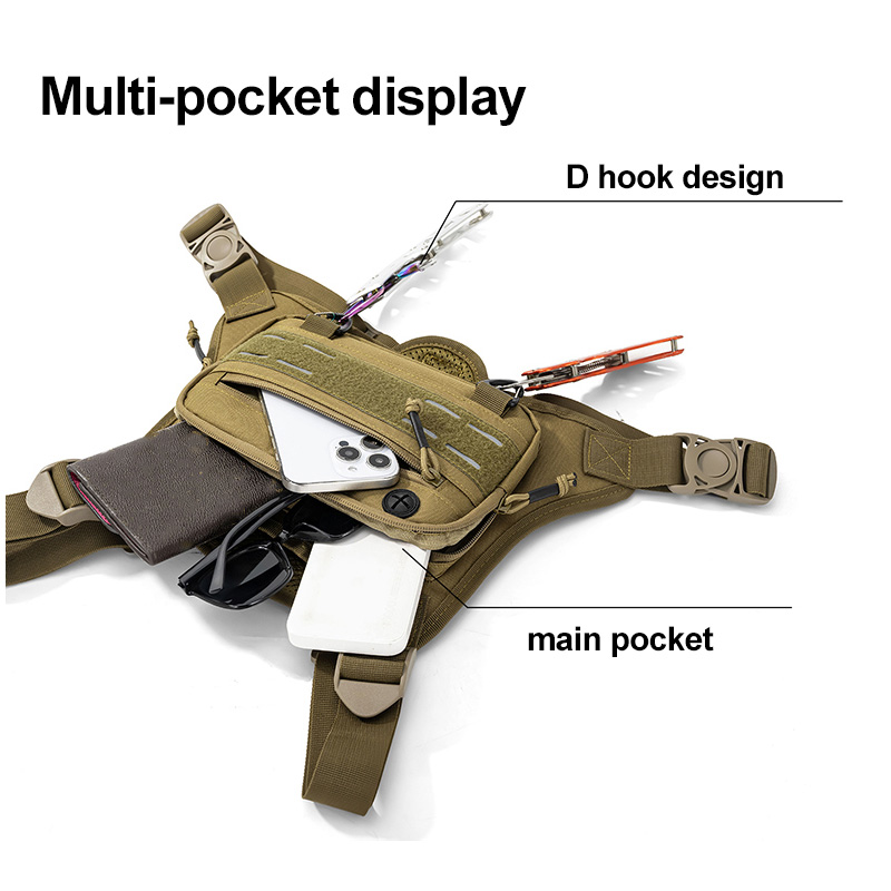 Tactical Front Chest Rig Bag V - Cycling Gear Vest ulasan dan harga