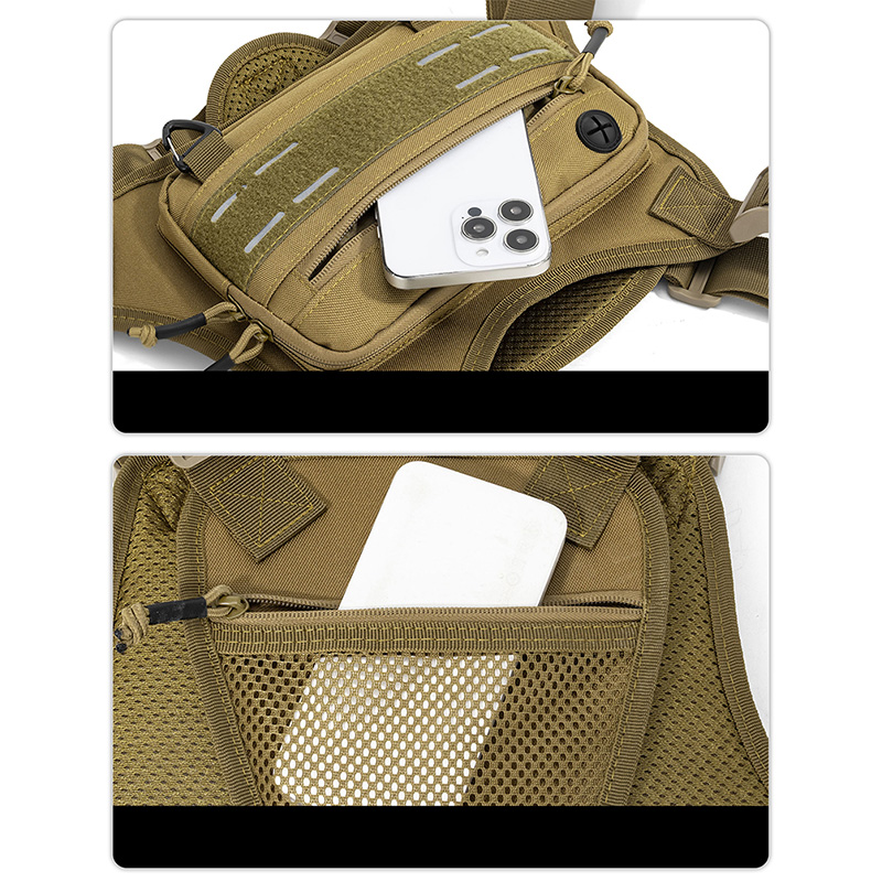 Tactical Front Chest Rig Bag V - Cycling Gear Vest ulasan dan harga