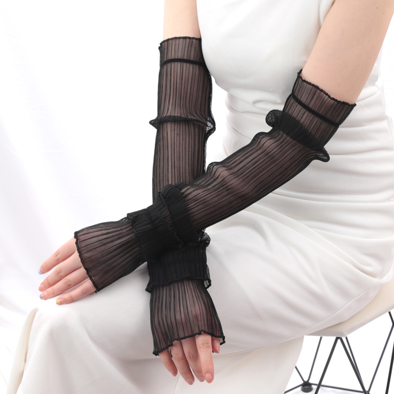 1 Pair Ice Silk Long Sleeves S - Cycling Glove ulasan dan harga