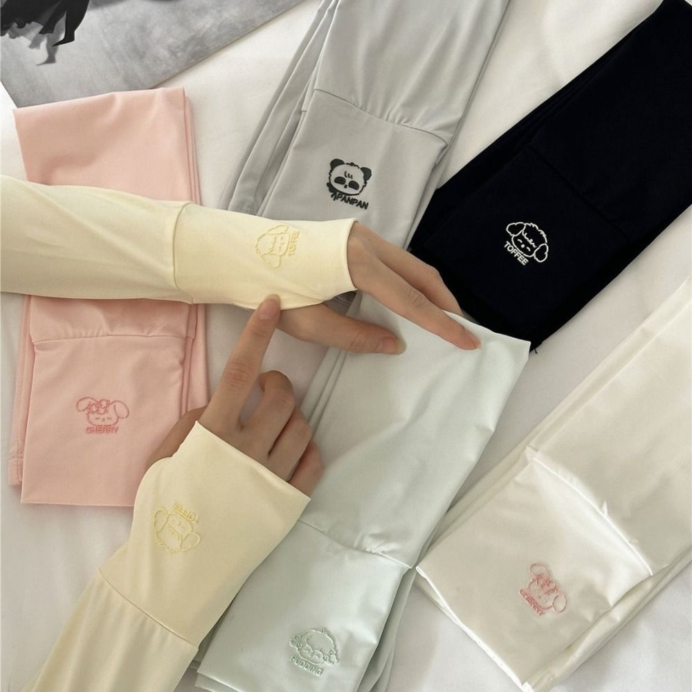 Cute Elastic Long Ice Silk Sle - Cycling Glove ulasan dan harga