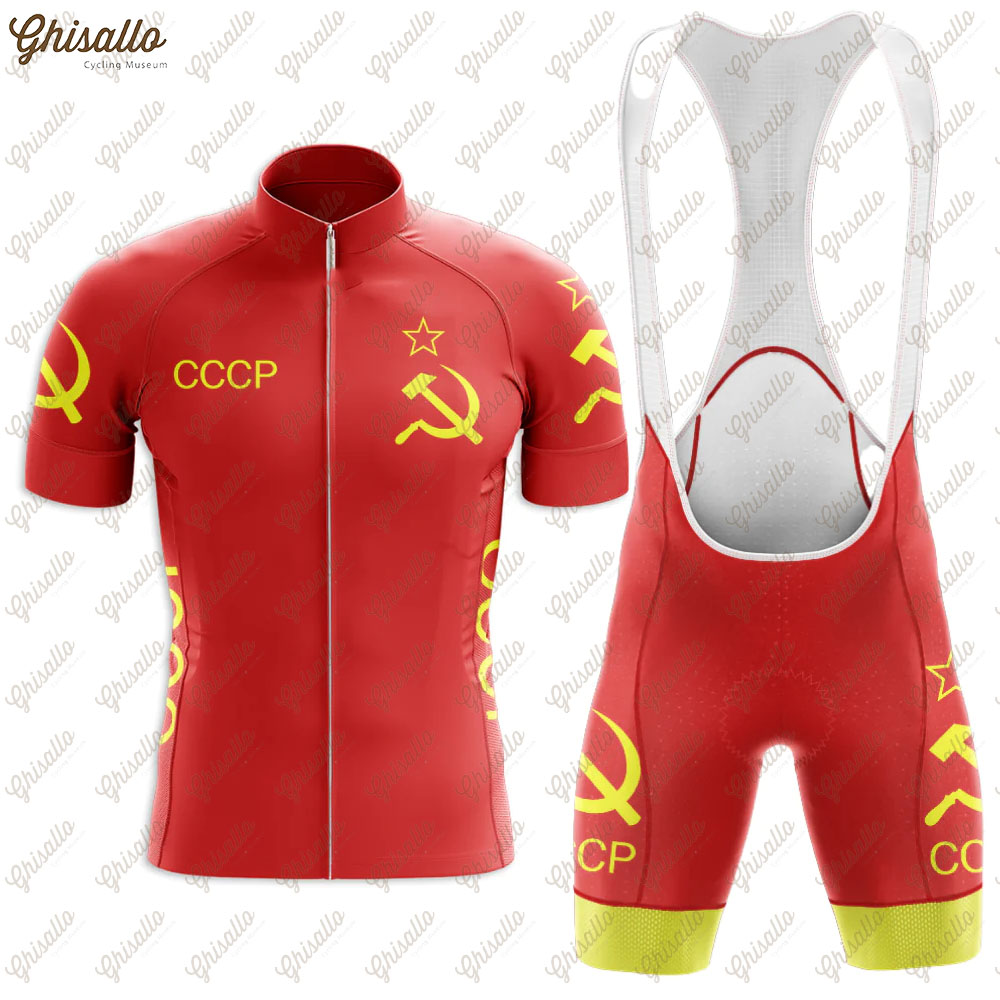 Red Retro Triathlon Team Cycli - Triathlon Cycling Kit ulasan dan harga