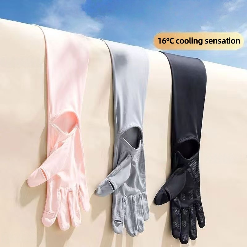 UPF50+ Ice Silk Sun Protection - Cycling Glove ulasan dan harga